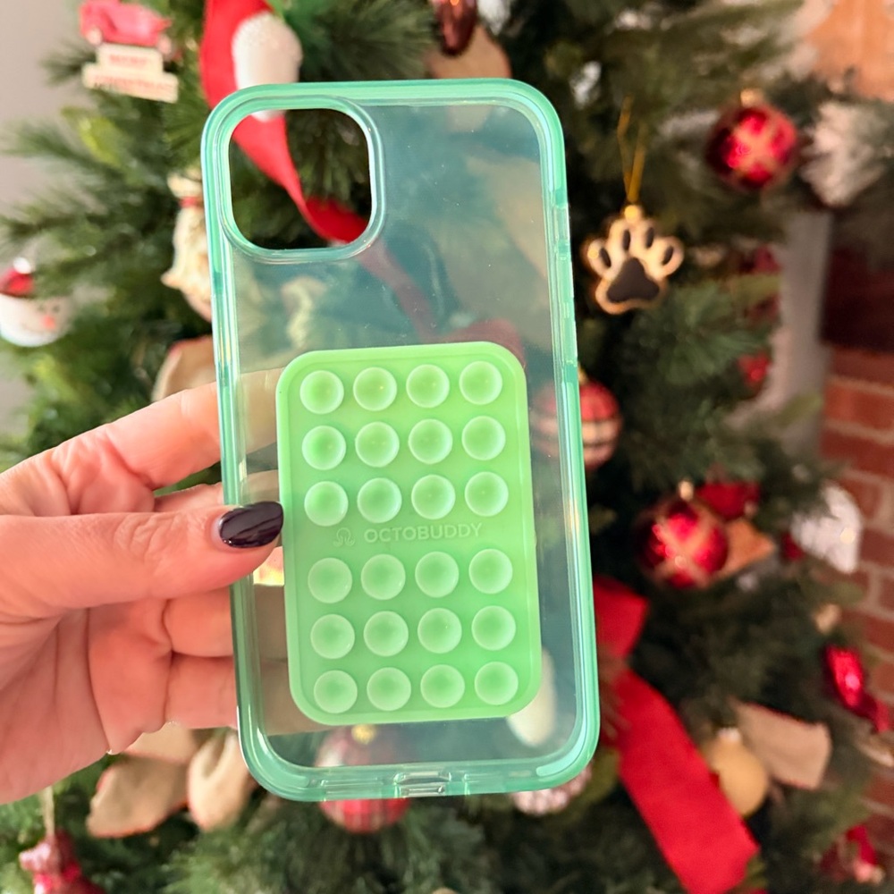 Green Phone Case w Octobuddy 14 plus